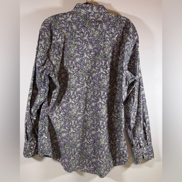 Wrangler 20X Competition Purple Paisley Shirt Mens Size XL Pearl Snap - Picture 6 of 12